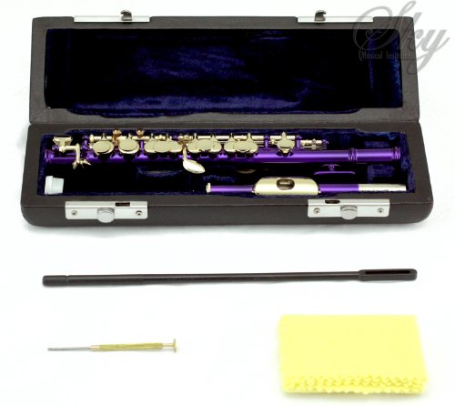 image for Sky(Paititi) Band Approved Orchid Purple Laquer with Gold Keys Piccolo