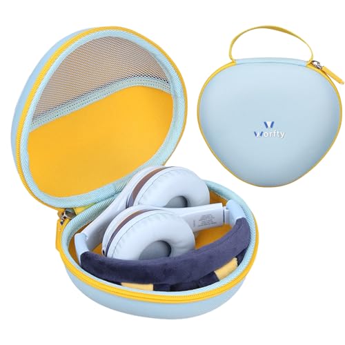 Kids Headphones Case Compatible with eKids Bluey Bluetooth/JoySpark/VibeTune/EarFun Headphones Kids and Toddler Headphone Storage Holder Bag Pouch (Box Only) (Blue)