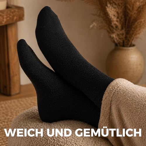 bhb Alpaka Thermosocken 3 Paar Damen Herren 85% Alpakawolle – Bild 3