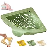 【Design Triangulaire Économisant de l'Espace】Conçu pour s'adapter parfaitement dans les coins de l'évier, ce panier triangulaire maximise l'espace inutilisé tout en gardant votre évier et vos comptoirs sans encombrement - idéal pour les petites cuisines et les zones de préparation alimentaire occupées