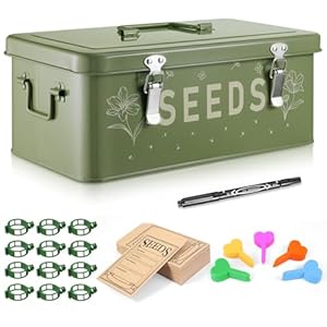 Dulov Saatgut-Aufbewahrungsbox aus Metall mit Fächern