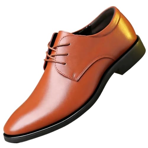 Zapatos de vestir Oxford para hombre estilo brogue con cordones en tallas grandes