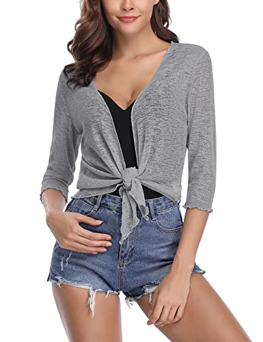 Strickjacke Damen 3/4 Ärmel - Leichter Cardigan Für Frühling & Sommer