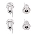 DC Power Jack Socket, 4-Pack 5.5mm x 2.1mm Barrel Mounting Female Panel Mount Solder Power Supply Jack Connector Adapter Socket
