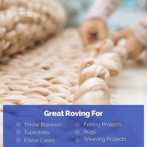 Image of Revolution Fibers Cascade Range Wool Roving Variety Pack | 6 Super Soft, Luxurious Blended Colors of Merino & Alpaca Fiber | Perfect for 3D Needle Felting, Wet Felting & Spinning