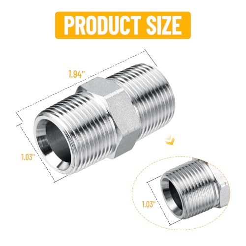 Image of 10 Pack Hydraulic Adapter Fitting: 3 /4 inch NPTF Male x 3 /4 inch NPTF Male