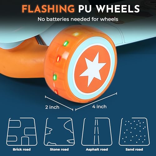 Image of 3 Wheel Kids Scooter with Foldable Seat | Adjustable Handlebar | PU LED Wheels | Light & Music Deck | Sit & Stand Kick Scooter for Boys & Girls 3-14 Years (Green & Orange)