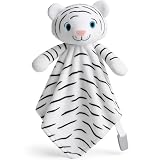 Love By Emi Witte tijger babydeken en geluidsmachine - kalmeren zuigelingen met muziek en witte ruis, controle geluid en duur - pasgeboren Essentials Babies Gift met bonus natte droge luiertas