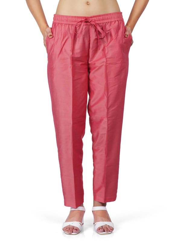 Image of Trouser Pants for Women,Stylish Trousers for Woman for Kurti Relaxed & Regular Straight fit Palazzo,Ethnic Bottom Formal Pants for Women Office wear Casual & Daily Use