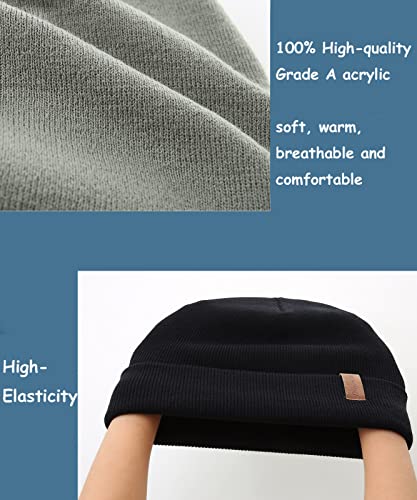 Lmlalml 2Pcs Womens Beanie Hat Warm Soft Upgraded Ladies Winter Hat Unisex Cuffed Beanie #TOP3