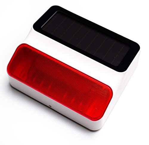 Anti-diefstal zonne-sirene voor buiten met 100 dB geluid | Draadloos met 2200 mAh-batterij - Geldig voor gebruik als autonoom alarmsysteem