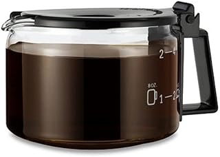 CAFÉ BREW COLLECTION Universal Glass Coffee Replacement Carafe - BPA Free Carafe - 4 to 5 Cup Black Replacement Carafe for Cuisinart, Mr. Coffee, Hamilton Beach, Black & Decker and More