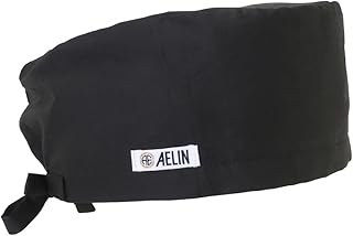 Calot de bloque para mujer, 100% algodón, color negro