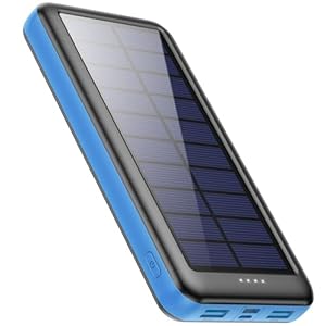 Feob Solar Powerbank 26800mAh, [2026 Upgrade Steuerungs-IC] Solar Ladegerät 2 USB Aufladen Externer Akku Handy Ladegerät Camping Outdoor Kompatibel iPhone 17/16/15, Samsung, Tablets usw