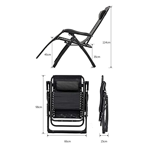 Chaise zero gravity pliante et inclinable pour jardin et camping
