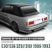GRAND ORANGE Convertible Soft Top with Clear Window Compatible with BMW 3-Series E30 Convertible 1986-1993 Black