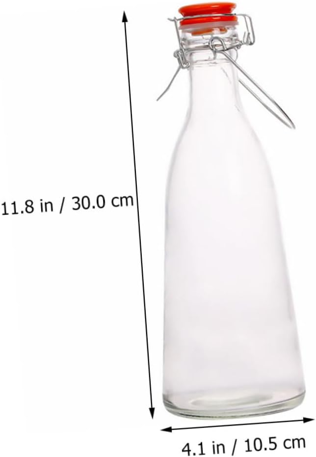 1000ML Airtight Swing Lid Bottle Thickened Glass Brewing Storage Jar Sealed Fruit Fermentation Container for Home Kitchen