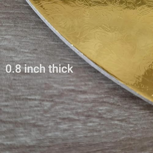 Image of Adaamya� Cake Board /Cake Base /Cake Mold /Cake Tray for Restaurants, Bakery, Home - Round Gold Color (10, 8 inch)