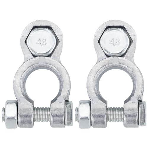 Image of 2 PCS Car Battery Terminal 12V/24V Universal Heavy Duty Stud Type Battery Connector Clamp for Marine Car Boat RV