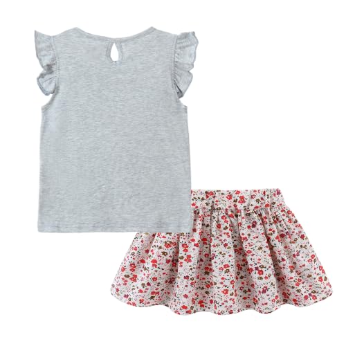 Image of Mud Kingdom Girls Outfits Cute Cartoon Polka Dots Summer Holiday Clothes Sets