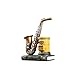 Produktbild BSPRING Hauptdekoration Retro Saxophon-Feder-Halter kreative Persönlichkeit Pen Legen Desktop-Dekoration Büro Student Schreibwaren Studie Zubehör Zwei Optional (Color : Gold, Size : 16 * 8.5 * 21cm)