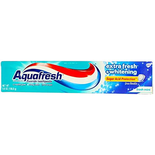 Aquafresh Extra Fresh Plus Whitening Fluoride Toothpaste for Cavity Protection, 5.6 ounce