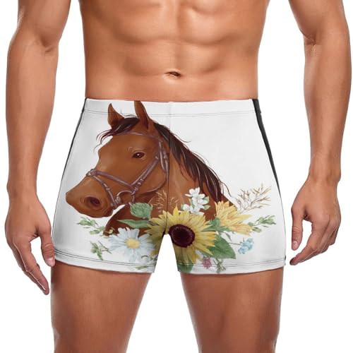 Short de bain homme à séchage rapide coupe boxer pour piscine et mer