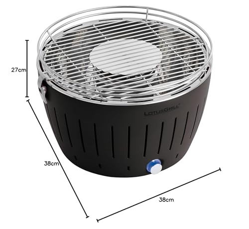 LOTUSGRILL Nuovo Modello 2019 - Barbecue Nero Con Batterie E Cavo Di Alimentazione Usb - 5