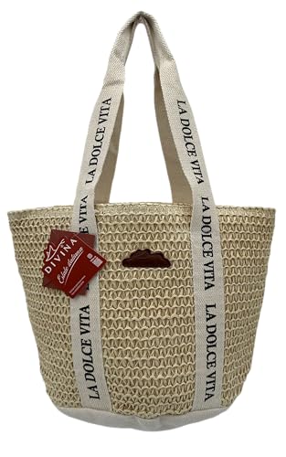 Sac seau en paille Cléopâtre BAG 199 - Dimensions 25x25x28 cm