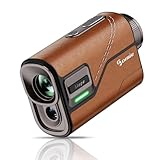 DORMIE T80 ゴルフ レーザー距離計 1000yd 0.02秒高速測定 高精度±0.5yd 三点測距 スロープモードON/OFF 7倍望远 ピンロック 振動機能 IPX4防水 小型 軽量 レザー调 Type-C充電式 競技対応 ゴルフ 距離測定器 日本語説明書 ブラウン