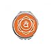 VA Culture Letter Pattern Hand Compact Mirror Round Portable Pocket Glass