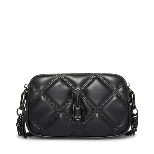 Steve Madden Womens DAISY Quilted Crossbody, Black, one size