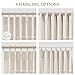 Pinch Pleated 90 Inch Curtains 2 Panels for Living Room Cream Beige Linen Curtains 90 Inches Long Pinch Pleat Drapes for Track System Light Filtering Semi Sheer Curtain for Dining Bedroom Office