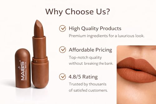 Image of Mars-Matte Creamy Lipstick | Non-drying, Highly pigmented Lipstick | Shade- multisades, 3.8gm| (BROWN)