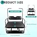 HECASA Golf Cart Rear Seat Kit w/Roof Support Compatible with 1995-Up EZGO TXT Freedom T48 Valor Black, NN2433
