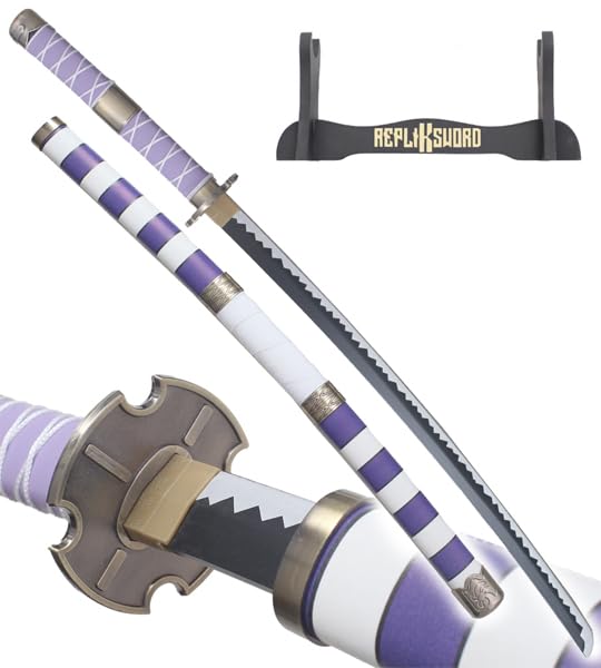 One Piece Sabre Luffy Katana en Bois - Lame Nidai Kitetsu Replique Presentoir