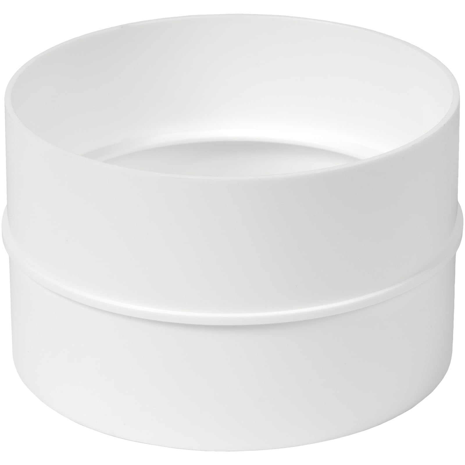 Repa Market Paquete de 2 conectores de tubo de 125 mm para manguera de aire, redondos, flexibles, para conectar tuberías, blanco