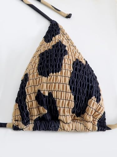 Women's Camo Halter Bathing Suit High Waisted Summer Swimsuit Bikini Set3