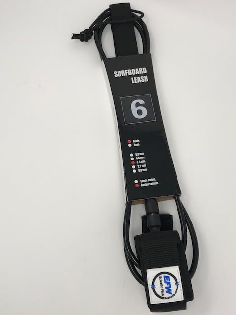 Eclectic Fish 6'Straight Surf Leash - Black, Support surf Therapy Programs