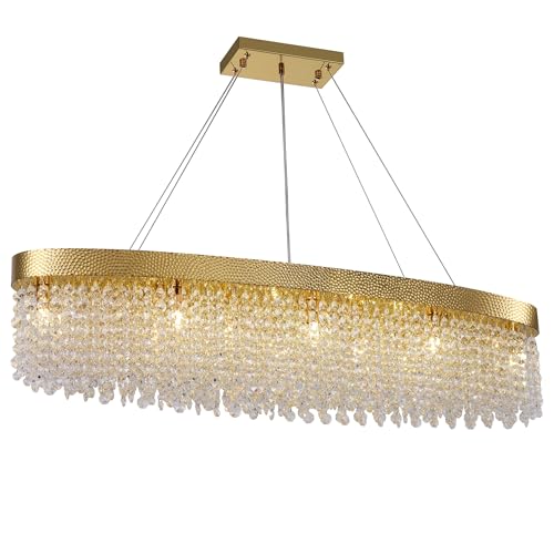 She's home Large Modern Crystal Chandeliers for Dining Room 40"