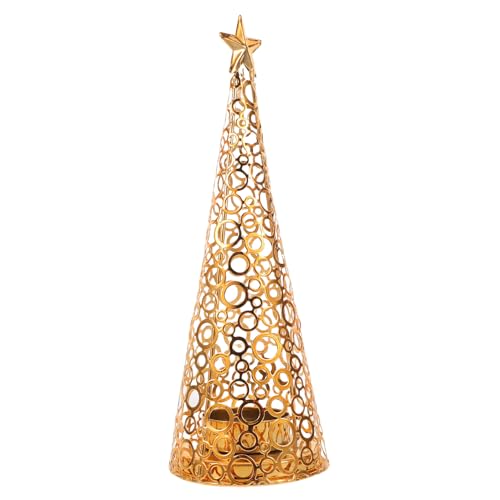 VANZACK Portavelas de Metal para Velas Cilíndricas Candelabro de Árbol de Navidad Pequeño Soporte Estable para Decoración de Mesa Fiestas Navideñas y Bodas