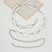 YooAi Chian Belt for Women Fashion Boho Metal Waist Body Chain Circle Link Belt Silver abstract 120