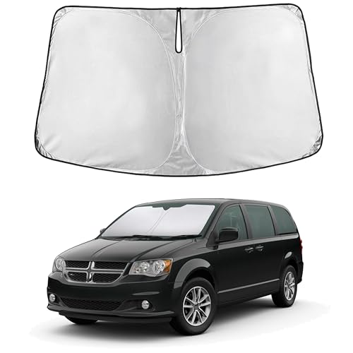 Image of EcoNour Windshield Sunshade Compatible for Dodge Caravan 2008-2018 2019 2020, (Not for Dodge Grand Caravan) Sun Visor for Front Window Sun Shade Cover, UV Heat Protector, Car Accessories