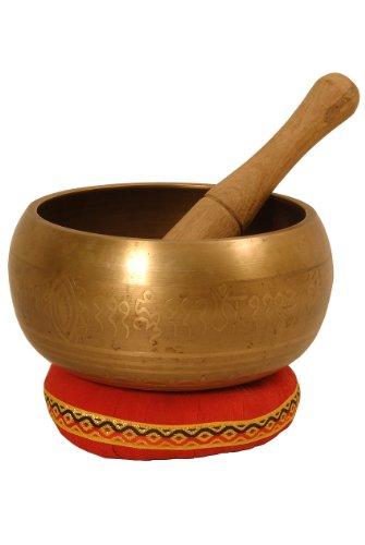 Preisvergleich Produktbild DOBANI verzierte Klangschale 6-Inch - 5-Buddha