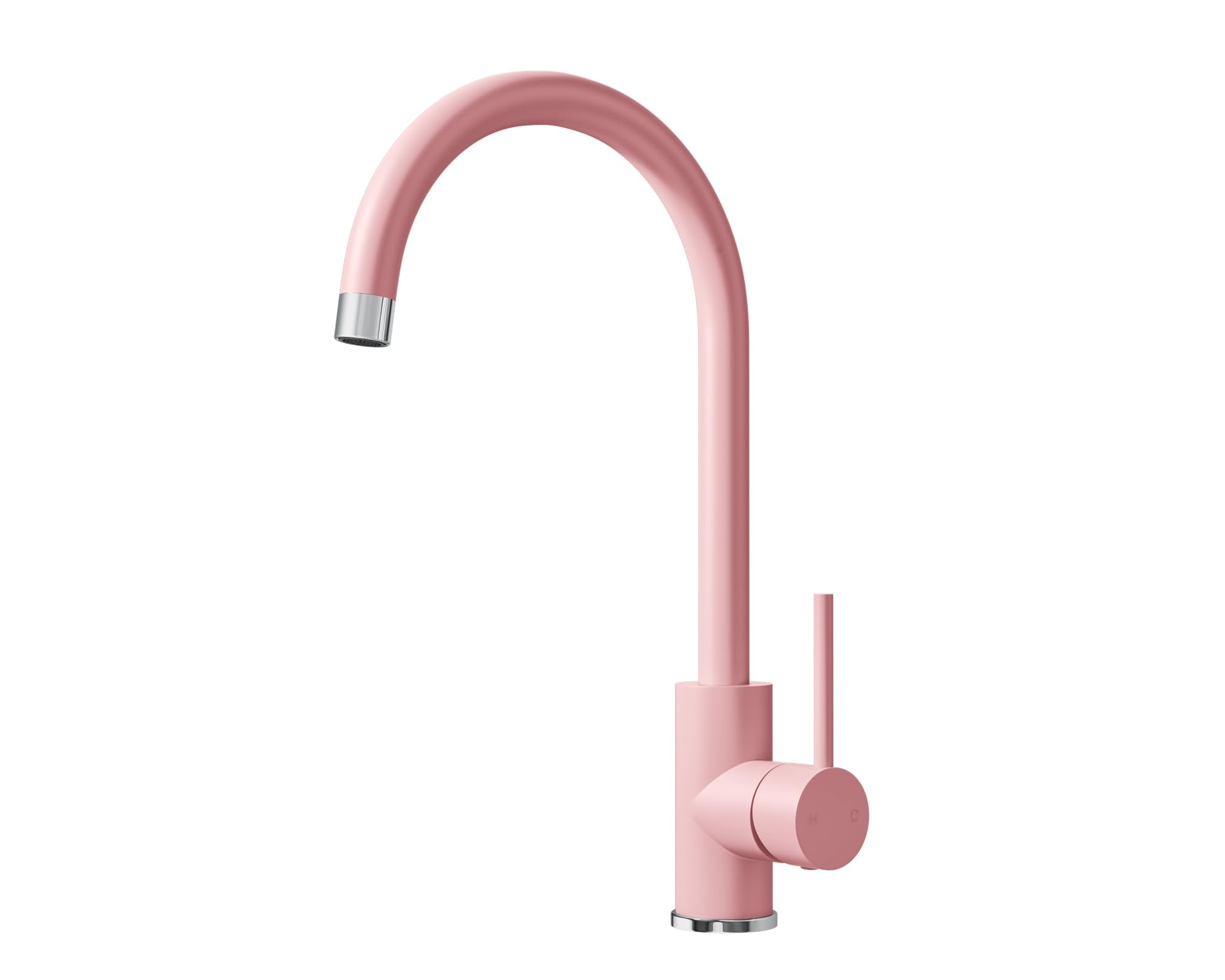 Liquida Pink Pr74pc Single Lever Swivel Spout & Chrome Kitchen Mixer Tap