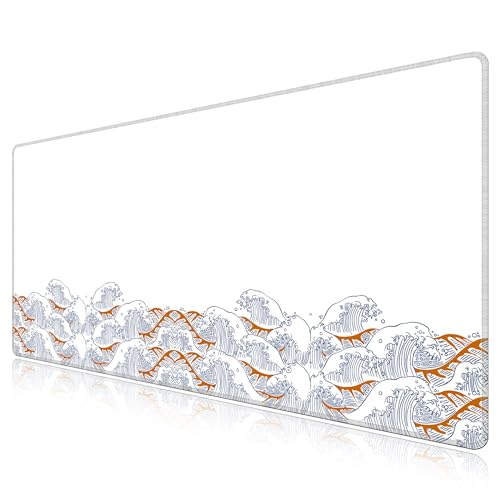 Tapis de souris large LL-COEUR Vague XXL 1200x600mm pour bureau gaming