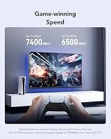 Lexar 4TB SSD mit Kühlkörper, PCle Gen 4x4 NVMe, perfekt für PS5, Geschwindigkeit bis zu 7400 MB/s, leistungsstarkes internes Solid-State-Laufwerk, kompatibel mit PS5 – Ansicht 6