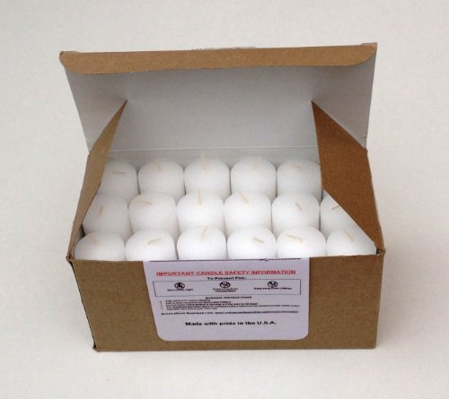 Skemix Candles 15 Hour Natural Soy Wax And Paraffin Wax Unscented Smokeless Votive Candles, White, Set Of 36 #TOP3