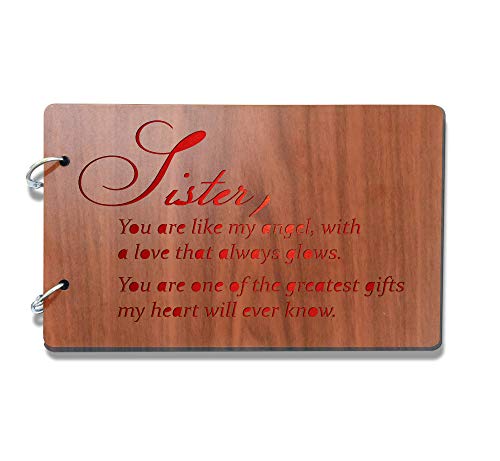 SEHAZ ARTWORKS Sister-Glows Scrapbook Photo Albums for 4x6 Photos for Baby Birthdays, Couples Husband Wife Wedding (26 Cm X 16 Cm X 4 Cm, Brown)