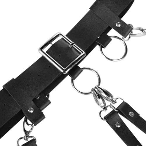 Punk Leather Tassel Waist Belt Rave Cowgirl Body Harness Cage Women Gothic Fringe Belly Chain Belt Sexy Skirt Belts4